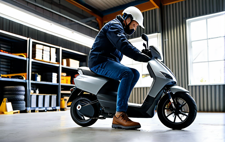 전동 킥보드 성능 비교 - Ergonomic City Commute**

A fully clothed commuter in Madrid riding a modern electric scooter on a d...