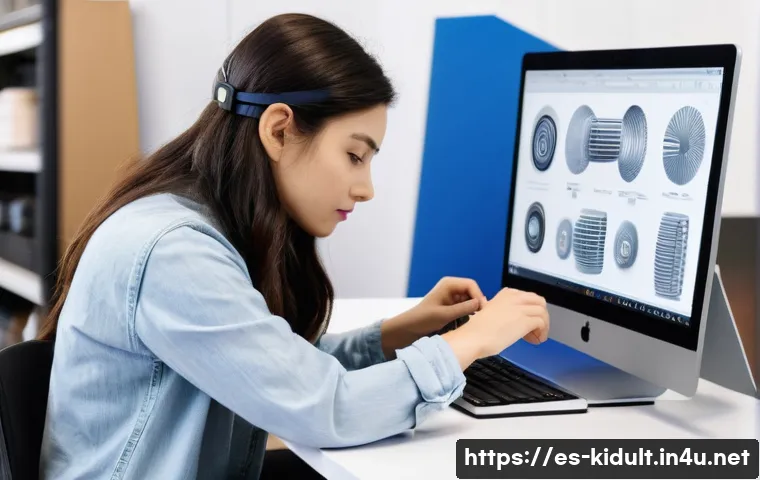 3D 프린터로 만드는 피규어 - **A focused young woman designing a 3D model in a modern workshop.**
    "A vibrant, photorealistic ...